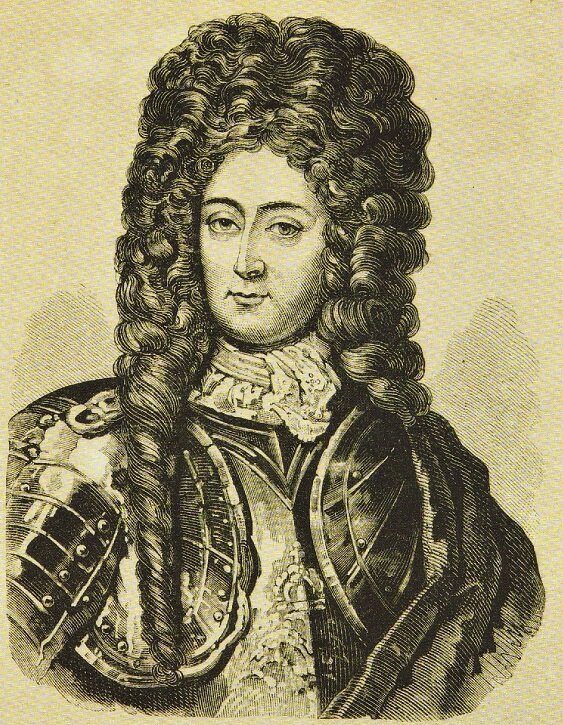 ПИТЕР ШЕНК. ПОРТРЕТ Ф.Я. ЛЕФОРТА. Литография. 1698 г. Из открытых источников.