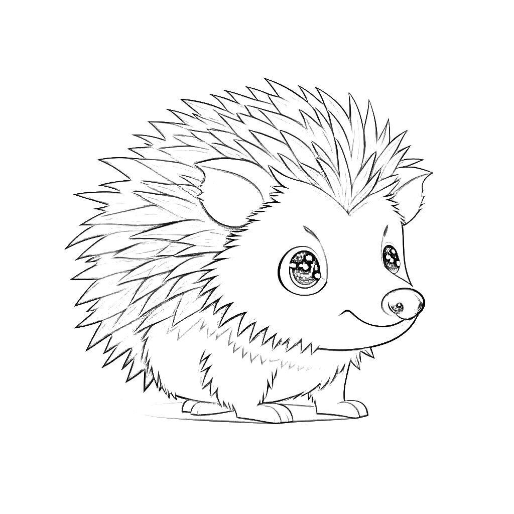 Скачать рисунок ежик