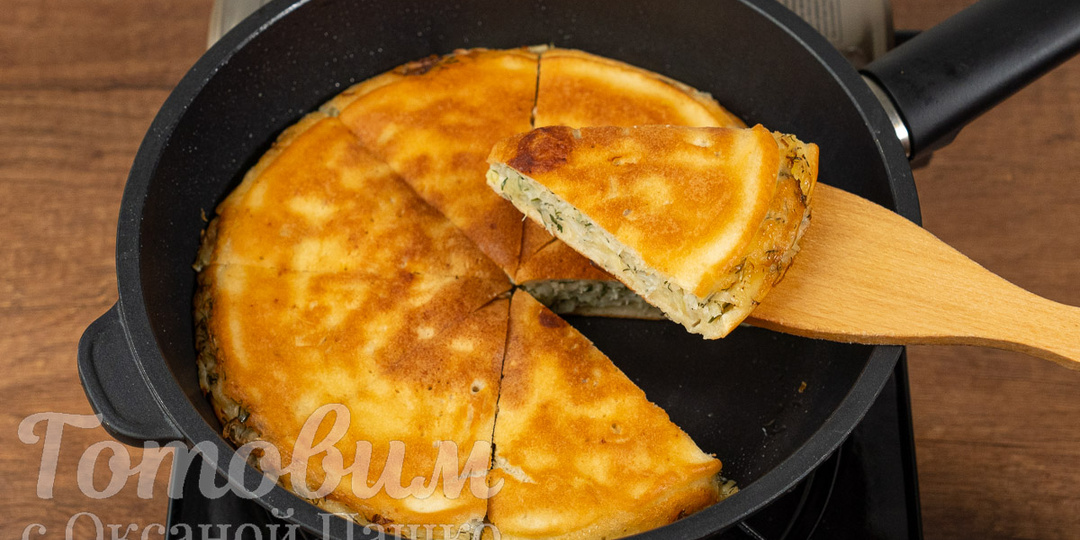 Простой пирог с капустой на Сковороде. Вкусно даже без духовки!