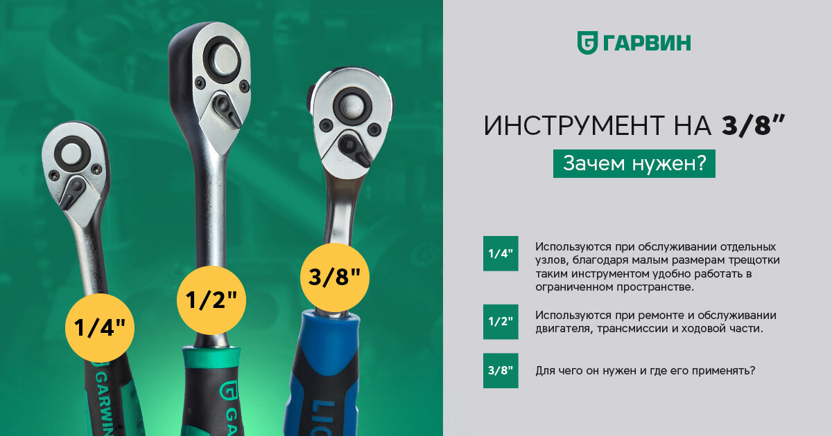 Разбираемся, для каких работ подойдёт “непопулярный” квадрат “три восьмых” дюйма. Так исторически сложилось, что в нашей стране инструмент с приводным квадратом ⅜” особой популярностью не пользуется.