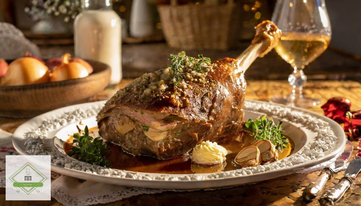 Запечённая баранья голяшка