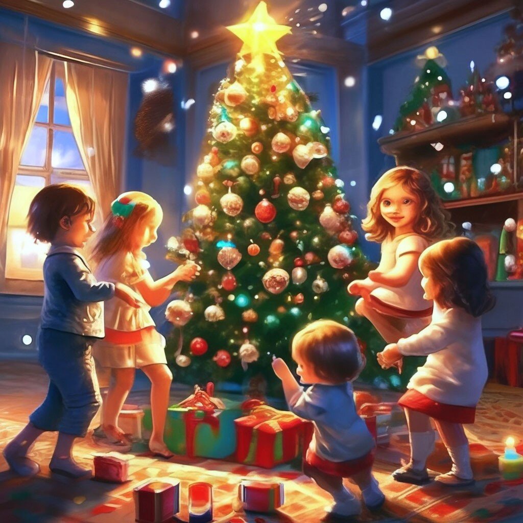 Так по версии нейросети проходят новогодние утренники. 