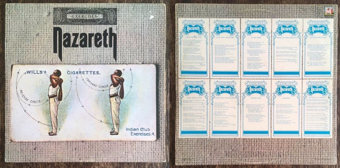 Nazareth «Exercises» 1972 г., передняя и заадняя стороны конверта