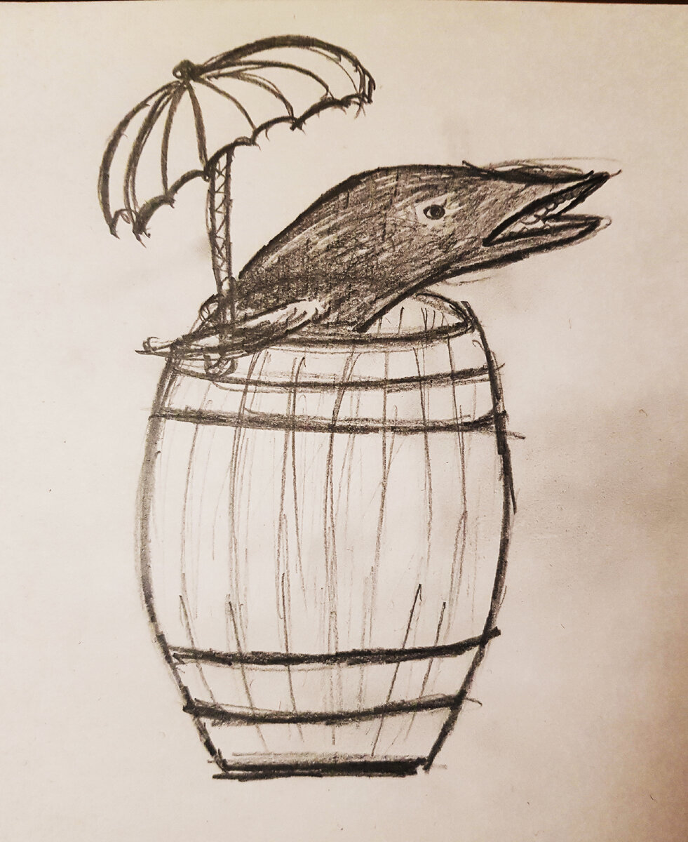 Фотографировать в кино нельзя, поэтому сию иллюстрацию пришлось нарисовать самостоятельно