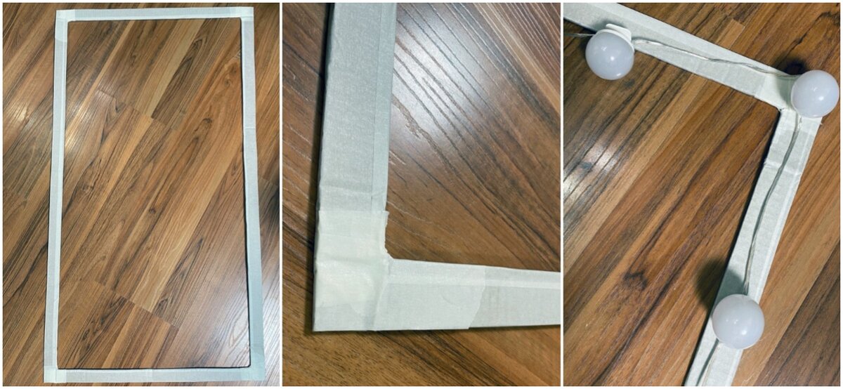 зеркало с лампами своими руками