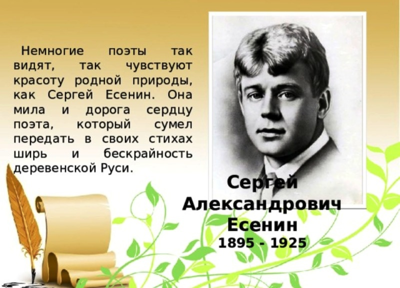 Писал ли есенин. Российские поэты Есенин. Стихотворение Есенина о природе. Сергей Есенин стихи. Природа в поэзии Есенина