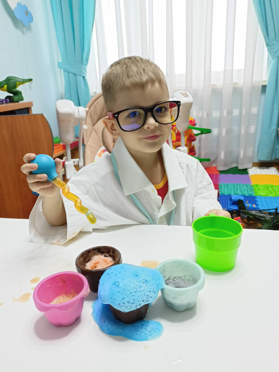 Эффект эксперимента "цветные фонтанчики"