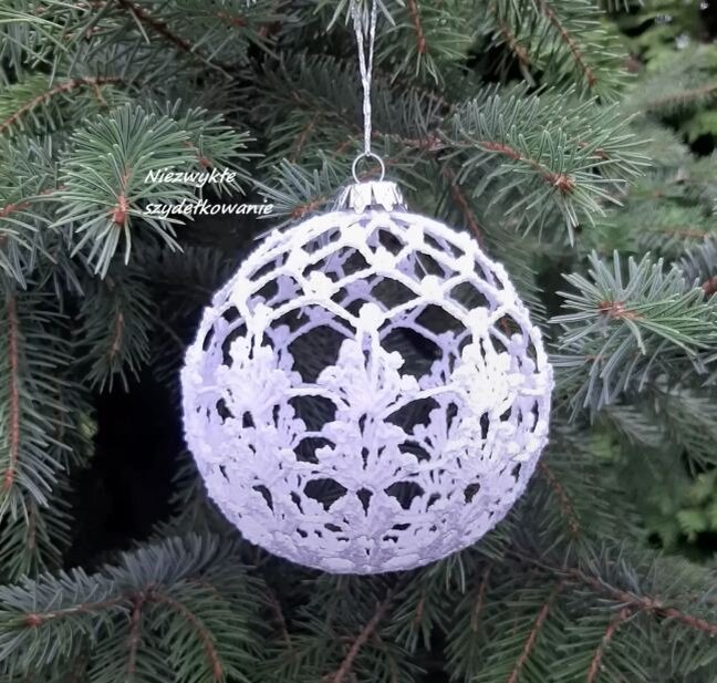    Ажурные елочные шарики   
Источник: Скриншот из видео