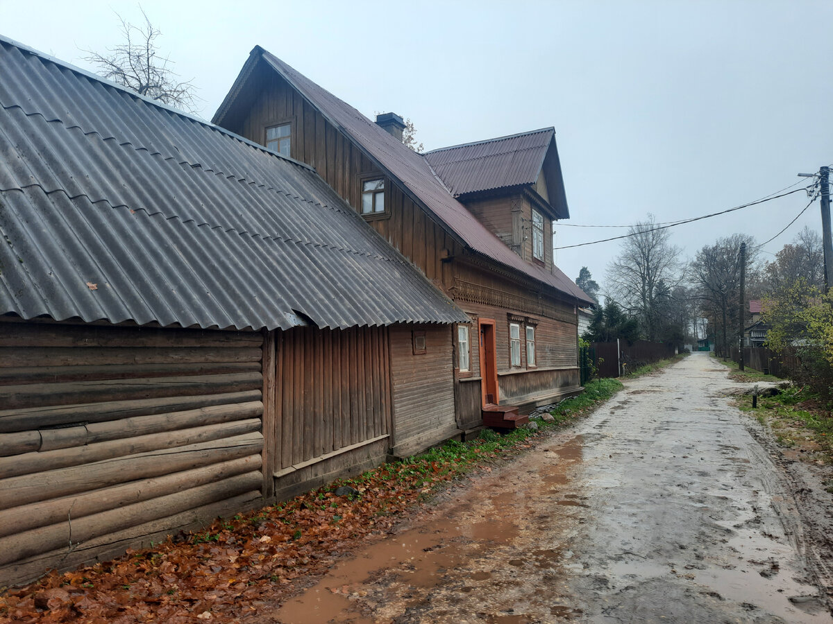 Старинные дома в деревне Орлино.