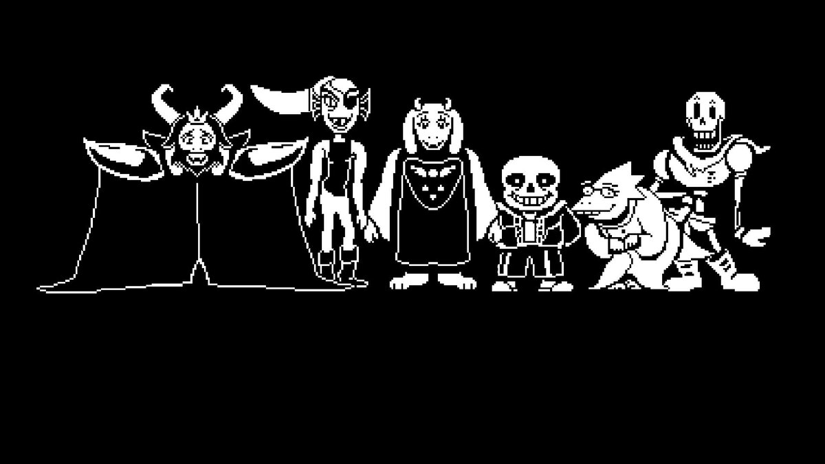 Монстры или персонажи инди-игры Андертейл (Undertale) 2014 года