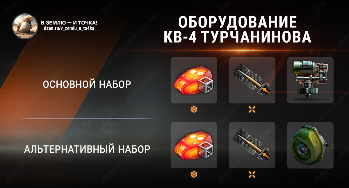 Оборудование для КВ-4 Турчанинова (World of Tanks)