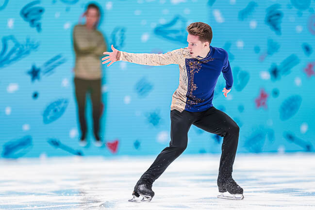 Андрей Мозалев в произвольной программе.