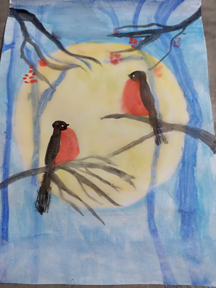 Лина рисовала