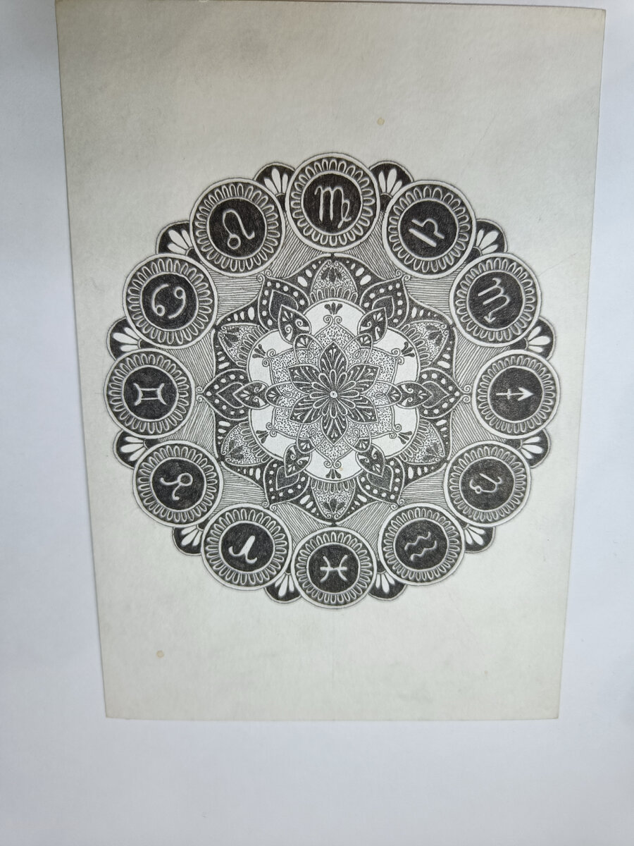 Мандала нарисованная от руки