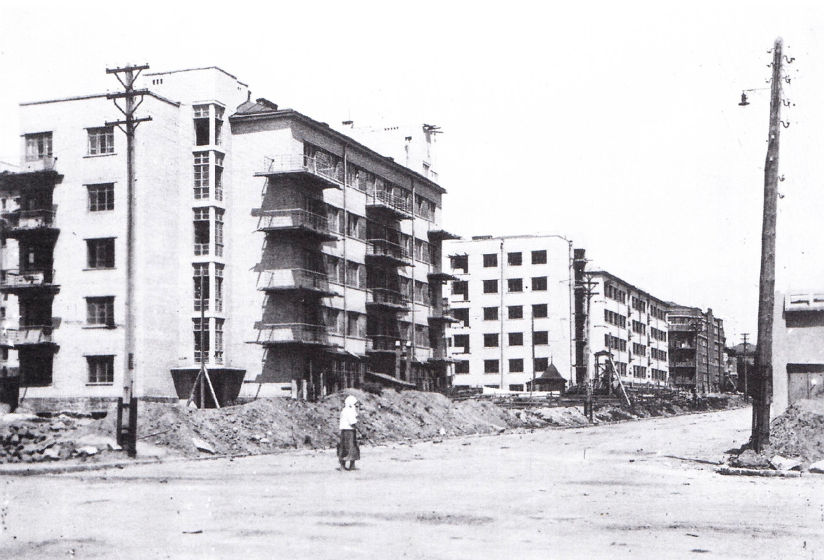 Дом «Гигант №1» в период строительства. 1920-е годы.