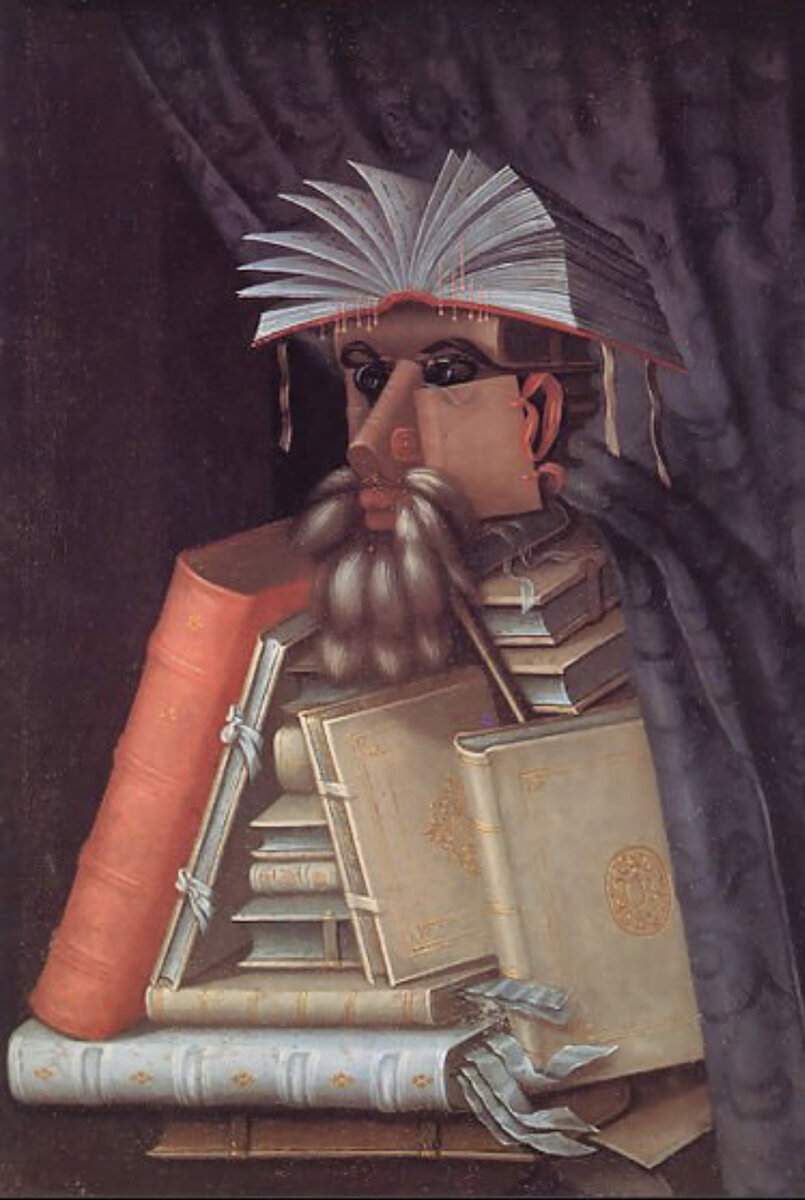 библиотекарь, портрет, Милан 1566 год