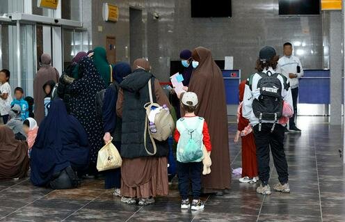 Репатрианты из миссии "Айкол-2". Фото пресс-службы МИд Кыргызстана