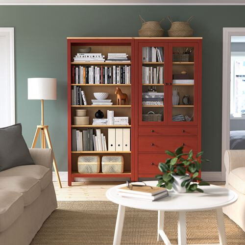 Шкаф со стеклянными дверцами - IKEA HEMNES, Артикул 50530634