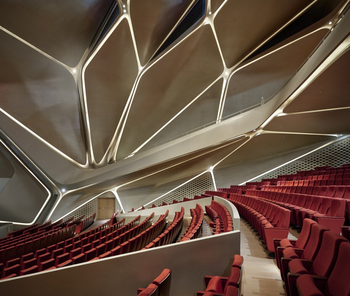 Architecture: Zaha Hadid Architects | Project: Zhuhai Jinwan Civic Art Centre | Photo: Virgile Simon Bertrand | Geo: Jinwan