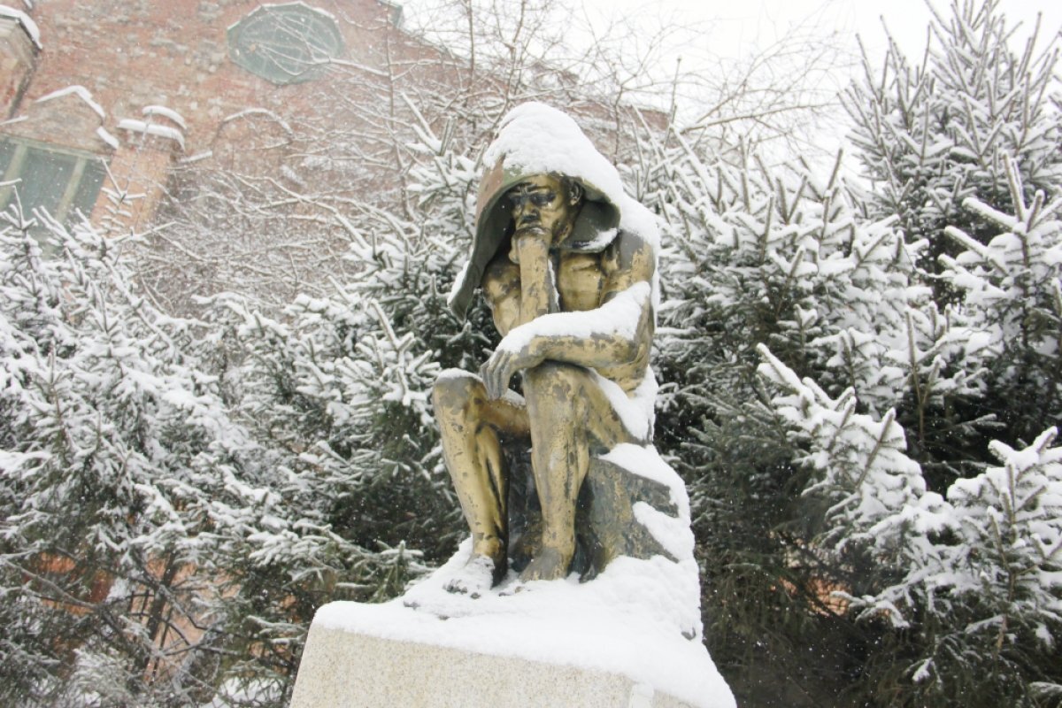    Каждый спасется от холодов как может.