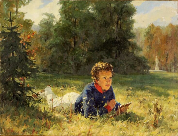 "Пушкин-лицеист" Витман И. И. 1954 Россия холст, масло