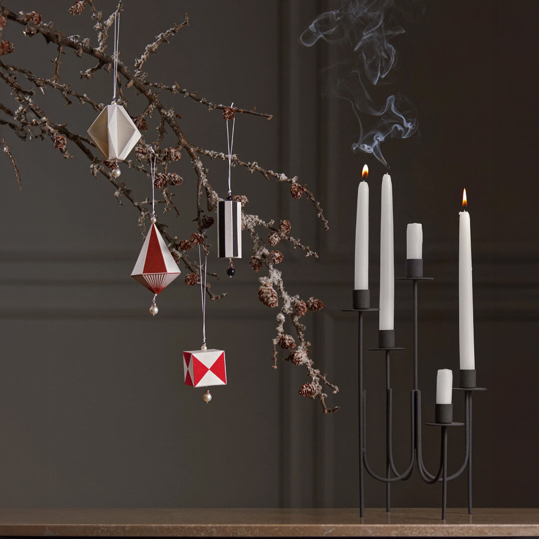 Елочные игрушки из бумаги Christmas chic