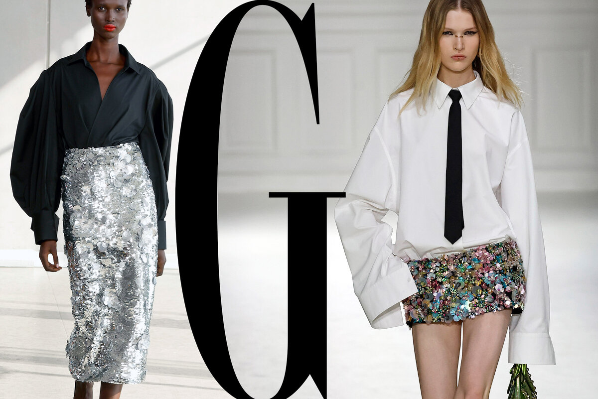    С чем носить юбку с пайетками: 5 идей с подиума