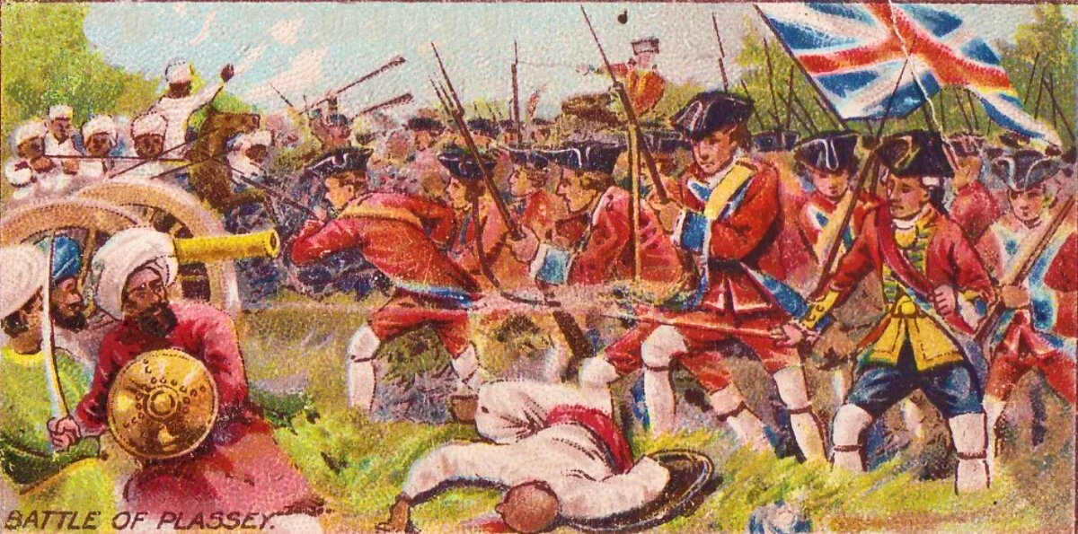 Год завоевания индии англичанами. Битва при Плесси 1757 Роберт Клайв. Битва при Плесси 1757. Battle of Plassey 1757. Сражение при Плесси 1757.