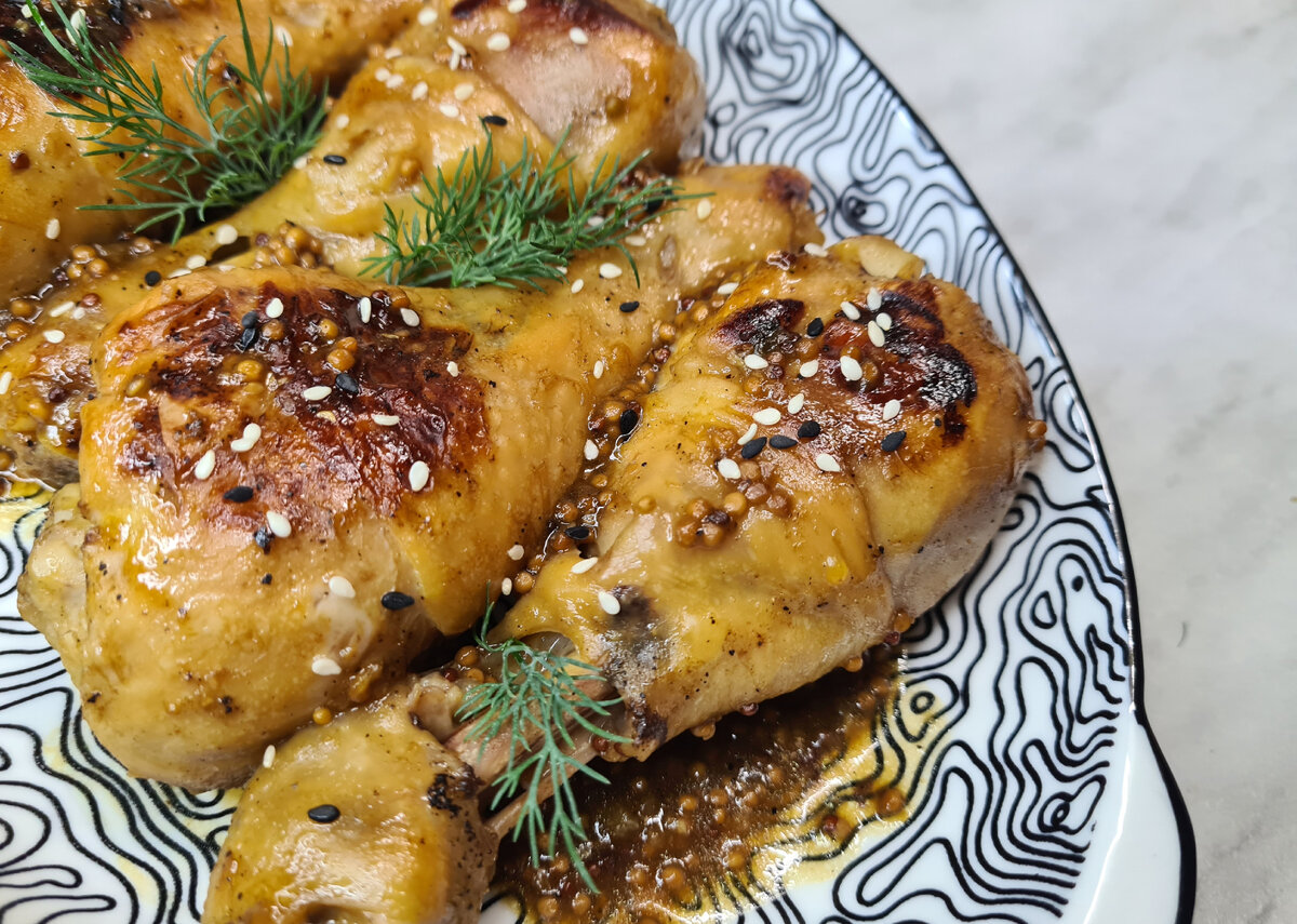 Жареная курица в пряном маринаде "Апельсиновый"