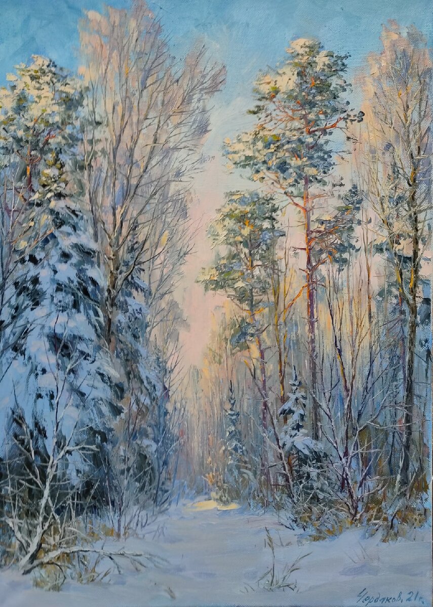 Вячеслав Чердаков "Ясный день". Масло, Холст, 70 x 50 см