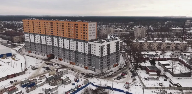 Новостройка в Ржевке на востоке Санкт-Петербурга