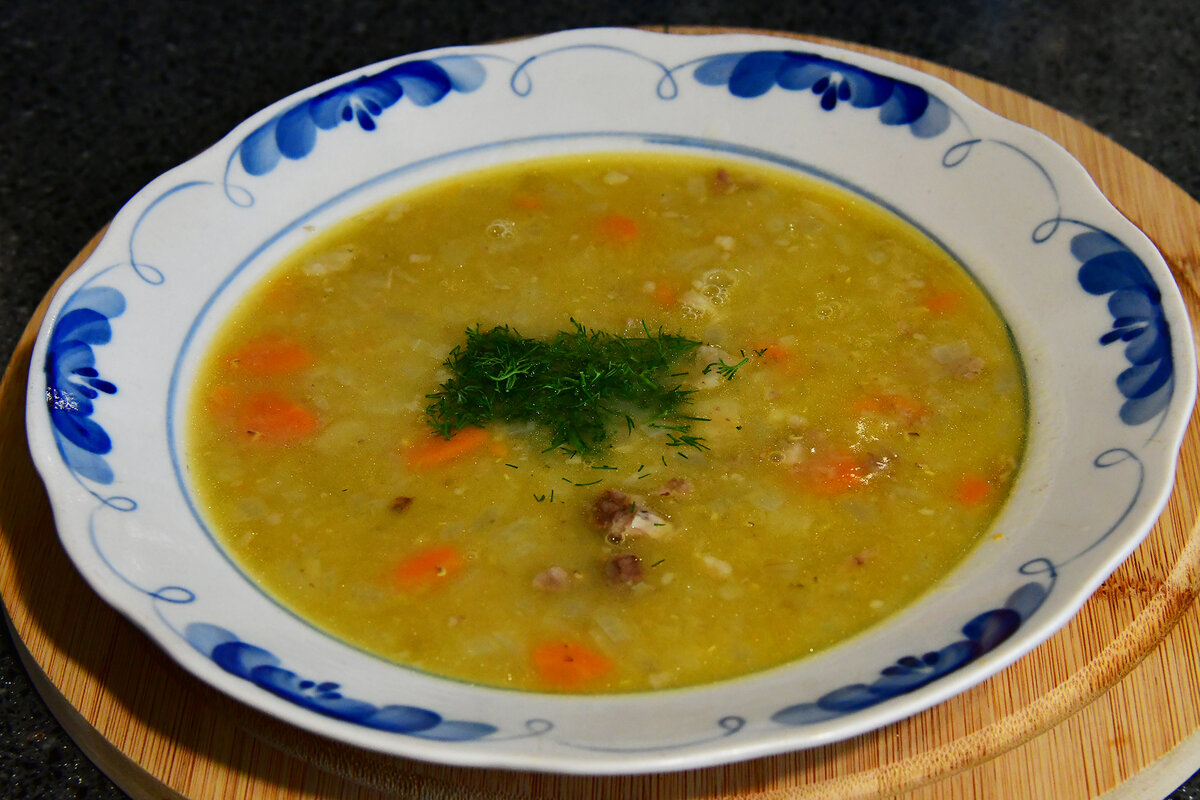 Суп-пюре из чечевицы зеленой