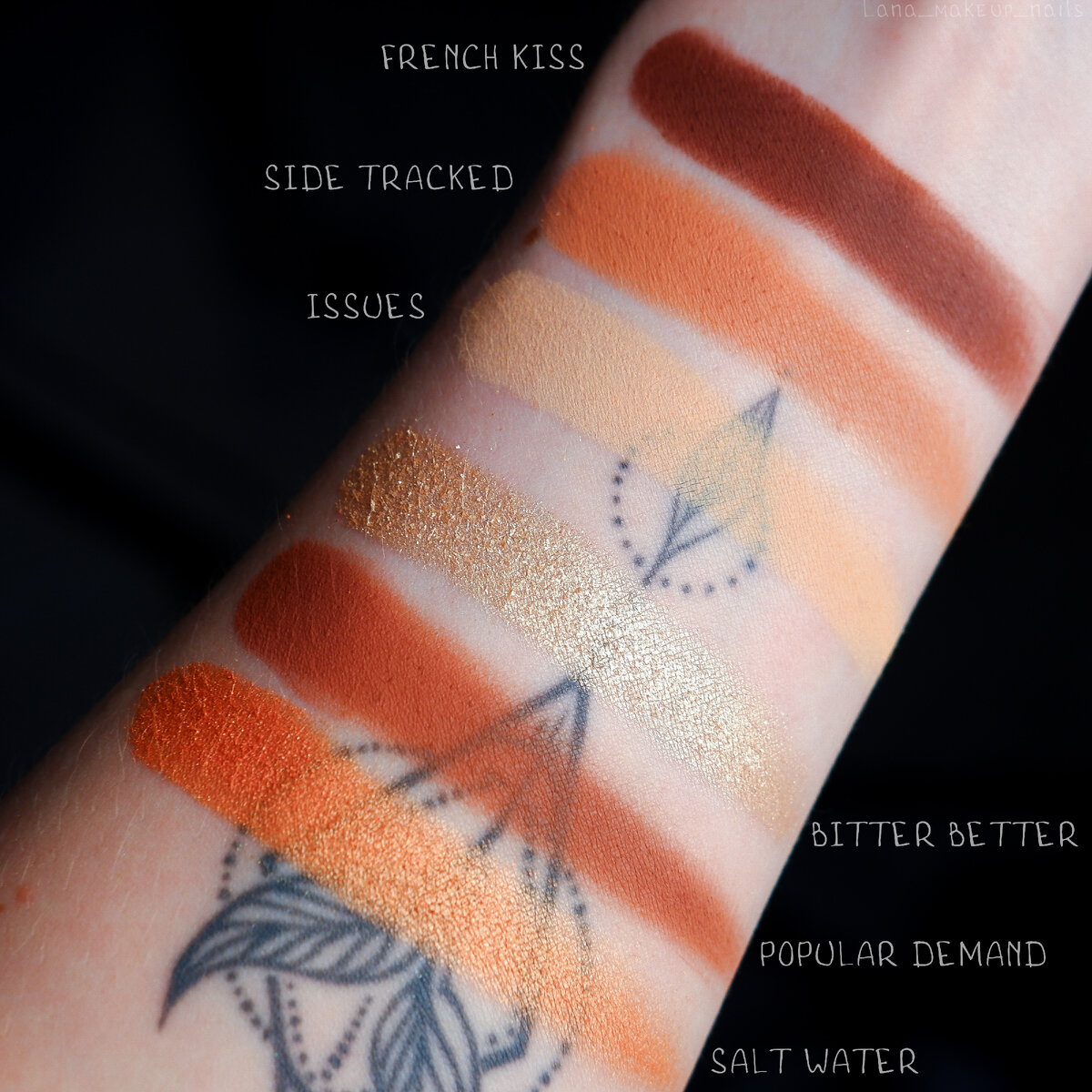 "Take me Home" ColourPop свотчи без базы, дневной свет полутень