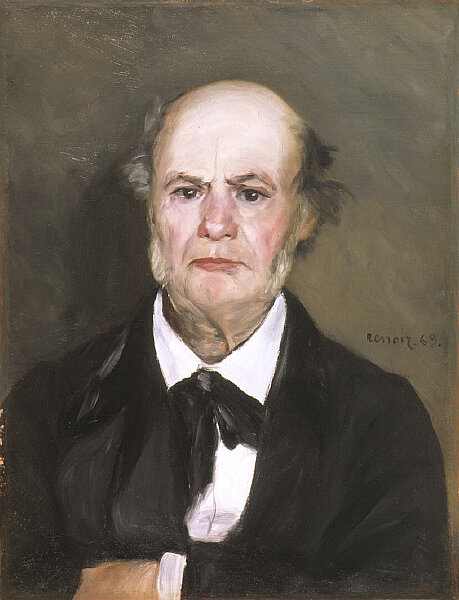 Пьер-Огюст Ренуар. Портрет Леонара Ренуара, отца художника,	1869.	Холст, масло,	62,2 × 47	Сент-Луисский музей искусств