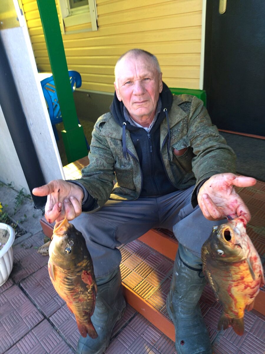 ЛОВИТ В ПРУДУ ВОТ ТАКИХ КАРПОВ.