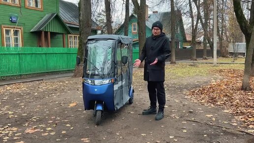 НЕПРОДУВАЕМЫЙ Пассажирский ТРАЙК / Rutrike НЕОН обзор Электротрицикла