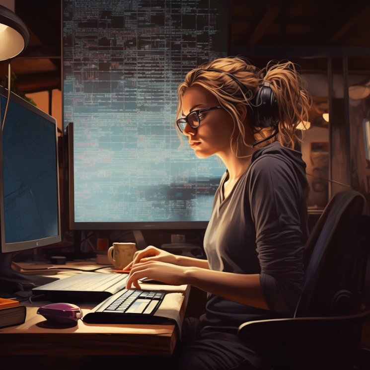 prompt: woman programmer