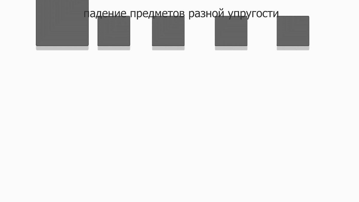 Объем -. Иллюзия объема достигается правилом “сохранения объема”: если объект сжать по вертикали, то он должен растянуться по горизонтали в такой же пропорции.
Эластичность - разные материалы обладают разной эластичностью, то-есть способность тянуться. Твердые объекты эластичность не обладают. Резиновые (желеобразные) могут вытягиваться, но обязательно возвращаются в свою форму. Пластилиновые после деформации в свою изначальную форму не возвращаются.
