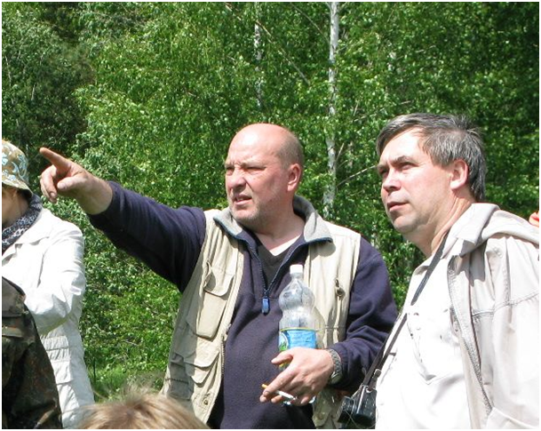 Максим Пупырев показывает места мне на Низовке