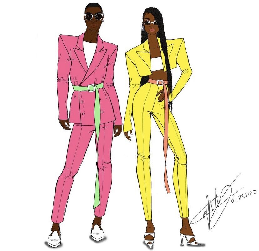 Желтый/розовый сет: Barbie на молде MOM Marisa + базовый Ken на молде Basic Model 17.