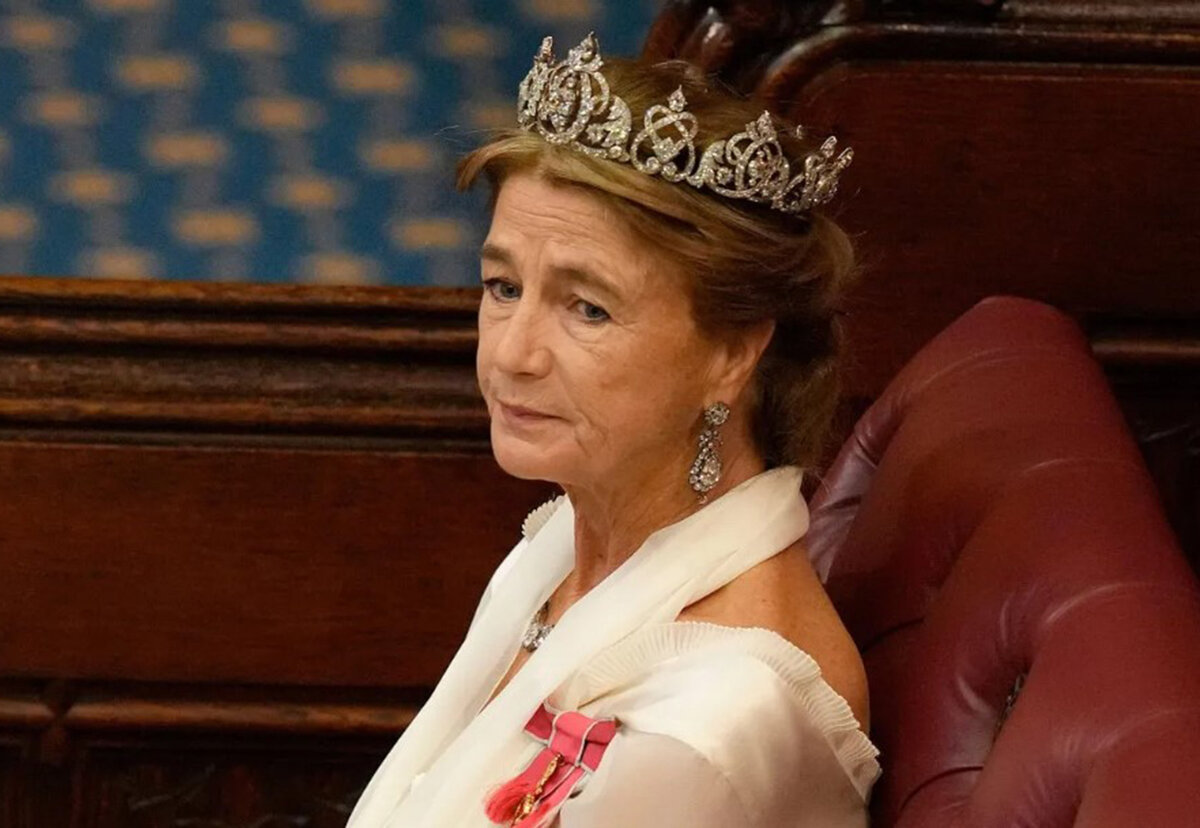 Принцесса Антония, герцогиня Веллингтонская, ожидает начала Государственного открытия парламента в Палате лордов в Вестминстерском дворце в Лондоне