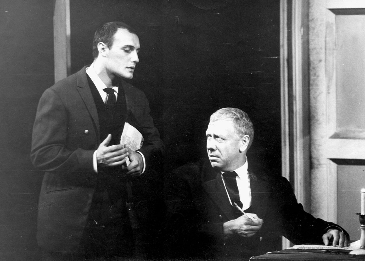 С А. Папановым на сцене Театра Сатиры, середина 1960-х