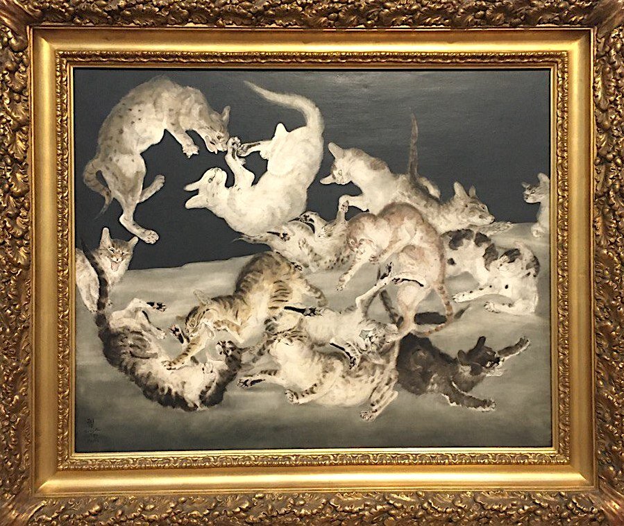 Фуджита Цугухару. Кошки. 1940, холст, масло, Национальный музей современного искусства в Токио