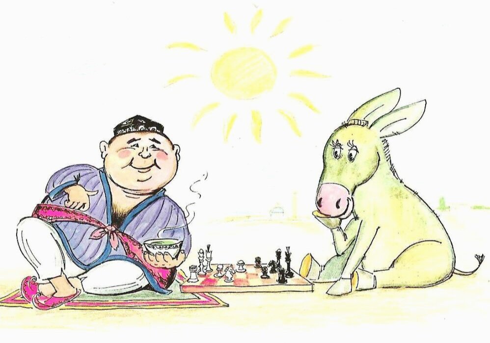 Ходжа Насреддин  уважал ослов за их ум и сообразительность