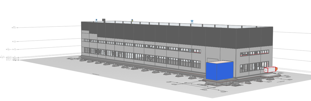 Модель производственного здания, выбранная для пилотного проекта