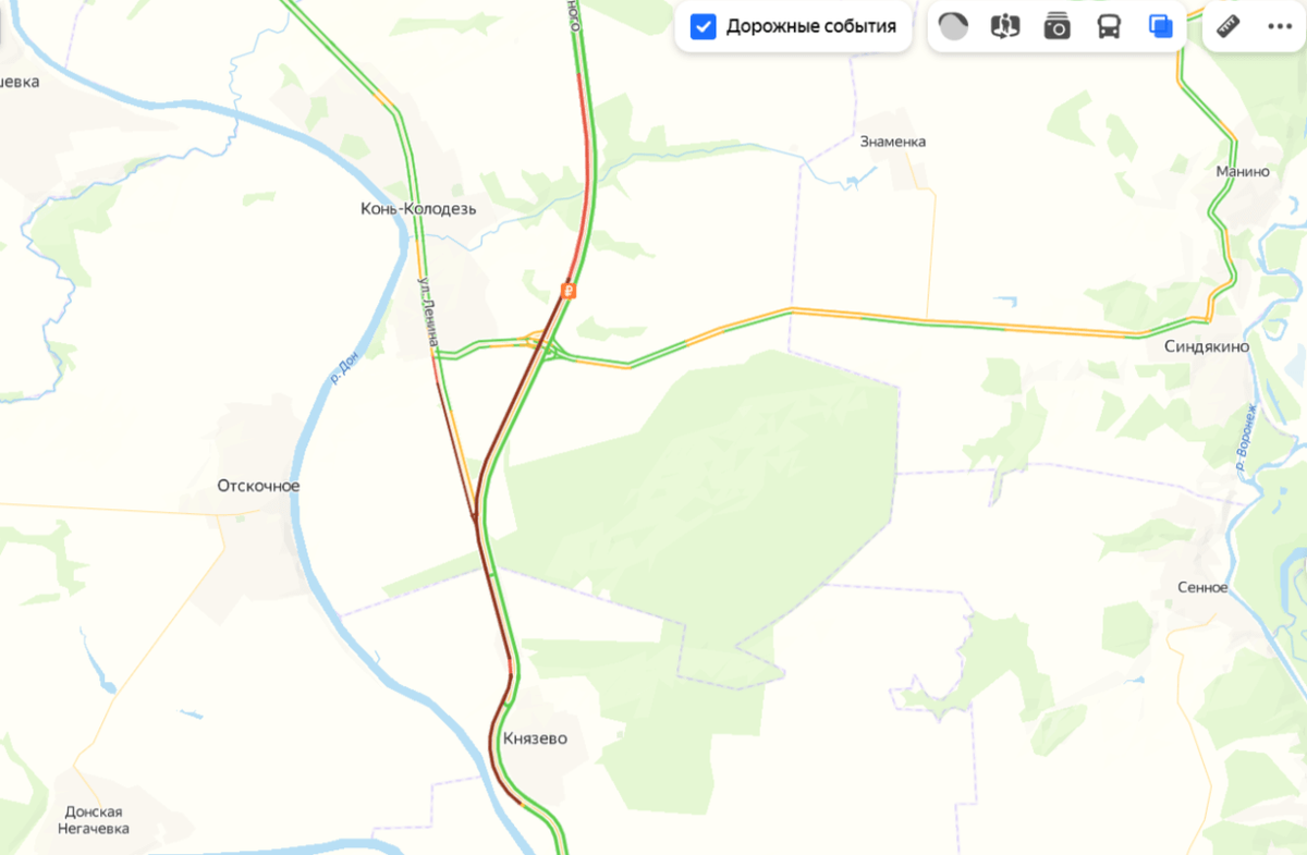 Карта пробки на м4 дон сейчас онлайн карта