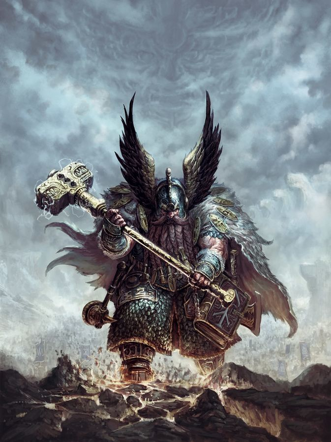 Король-заступник. Молот в руках, Книга Обид на поясе, борода заплетена, к бою готов!