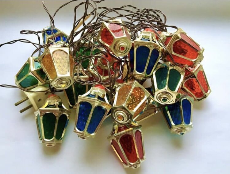 Советская елочная гирлянда.