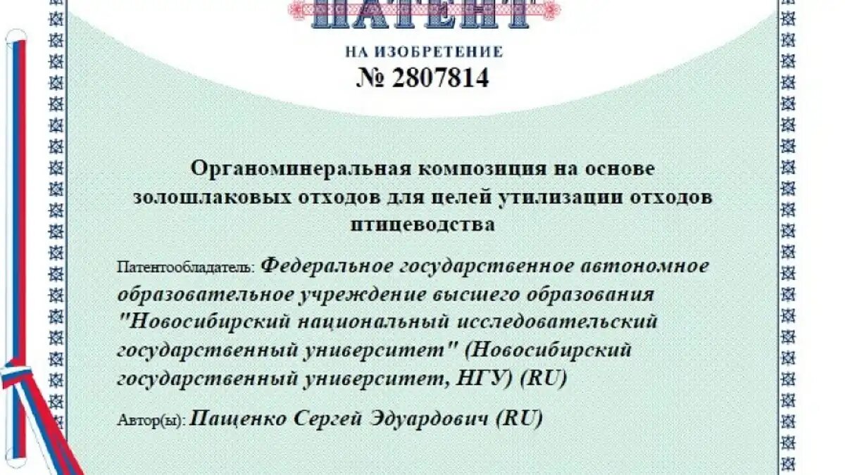 Фото:пресс-служба НГУ Патент НГУ на новую технологию производства удобрений