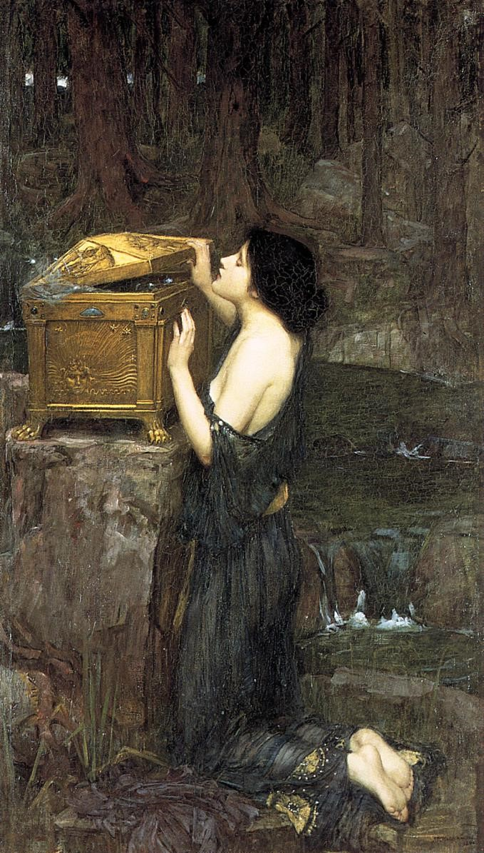 Пандора. Джон Уильям Уотерхаус. Источник: https://commons.wikimedia.org/wiki/File:Pandora_-_John_William_Waterhouse.jpg#/media/Файл:Pandora_-_John_William_Waterhouse.jpg